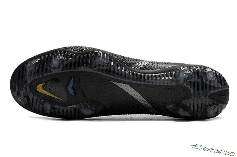 Nike Phantom GT 2 FG Firm Ground Soccer Cleats - Black/Silver/Gold 6