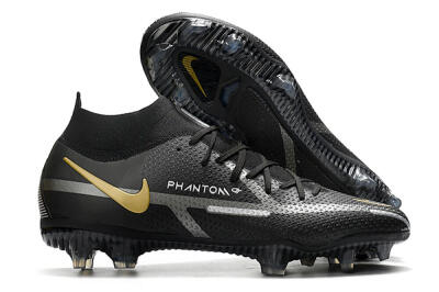 Nike Phantom GT 2 DF FG Firm Ground Soccer Cleats - Black/Silver/Gold