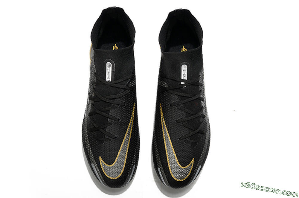 Nike Phantom GT 2 DF FG Firm Ground Soccer Cleats - Black/Silver/Gold 4