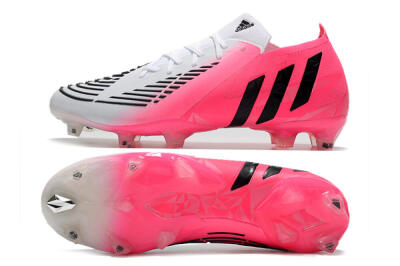 Adidas Predator Edge.1 Low FG Firm Ground Soccer Cleats - White/Pink