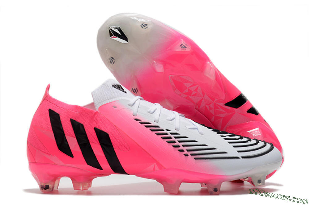 Adidas Predator Edge.1 Low FG Firm Ground Soccer Cleats - White/Pink 1