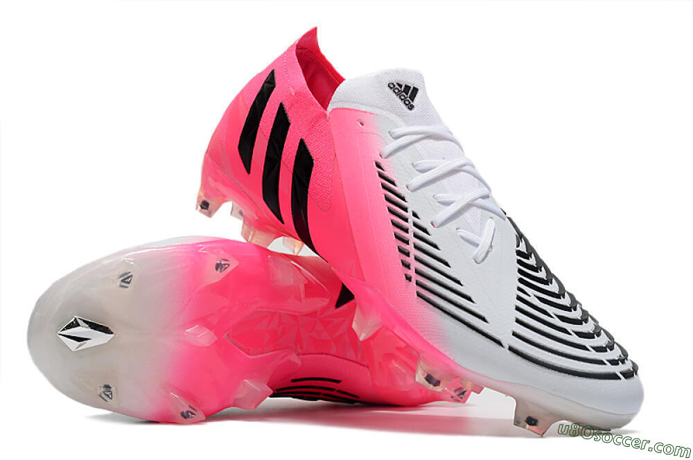 Adidas Predator Edge.1 Low FG Firm Ground Soccer Cleats - White/Pink 3