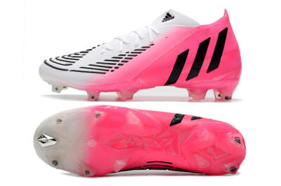 Adidas Predator Edge.1 FG Firm Ground Soccer Cleats - White/Pink