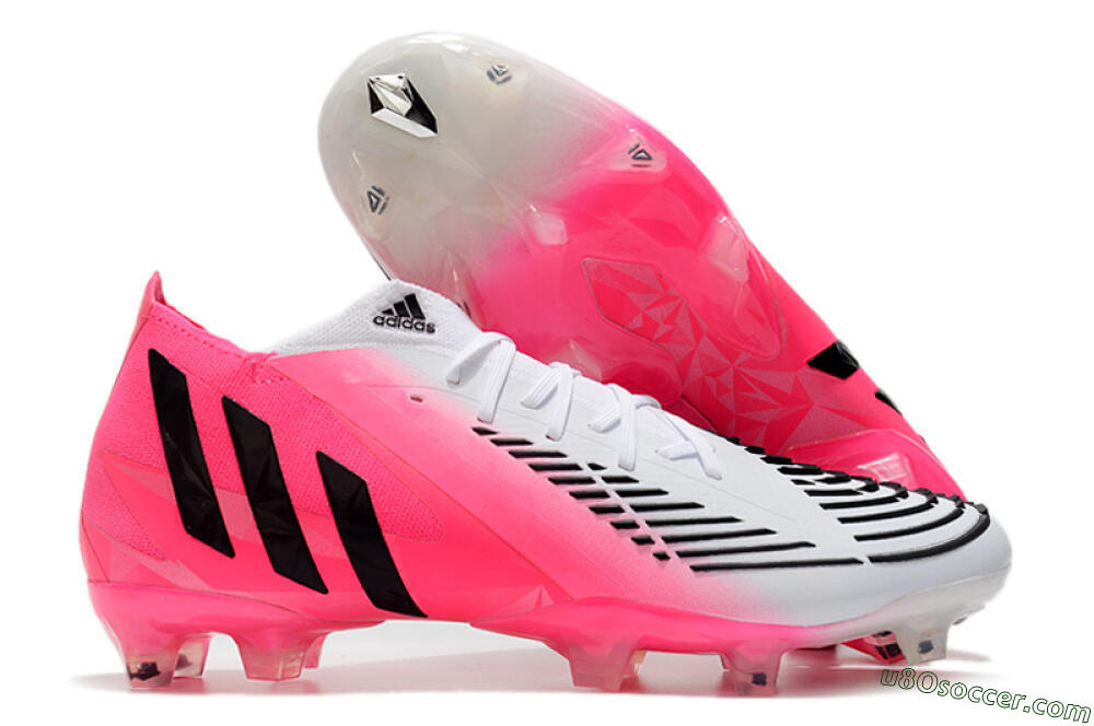 Adidas Predator Edge.1 FG Firm Ground Soccer Cleats - White/Pink 1