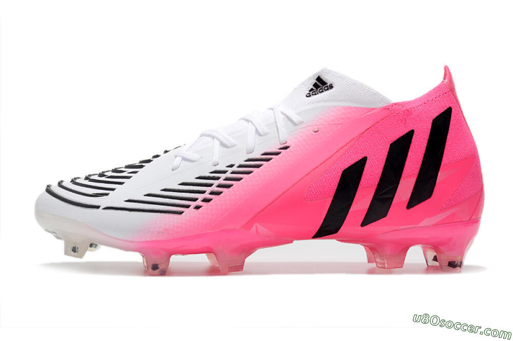 Adidas Predator Edge.1 FG Firm Ground Soccer Cleats - White/Pink 2