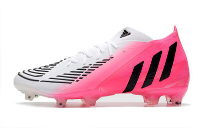 Adidas Predator Edge.1 FG Firm Ground Soccer Cleats - White/Pink