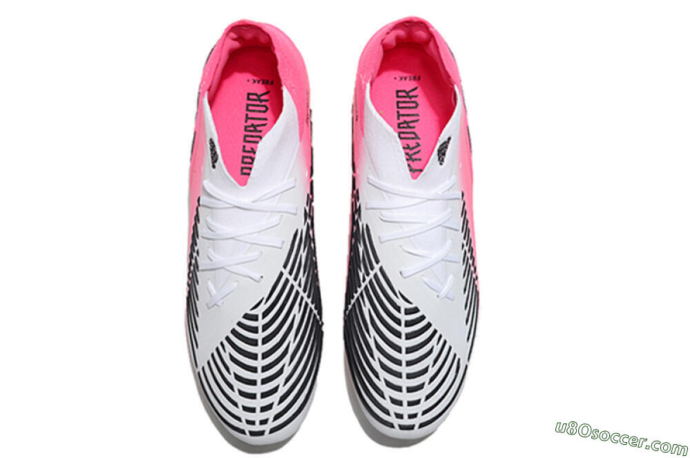 Adidas Predator Edge.1 FG Firm Ground Soccer Cleats - White/Pink 4