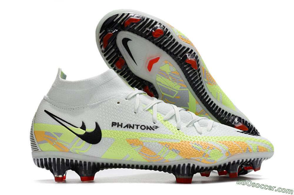 Nike Phantom GT 2 DF Elite FG Firm Ground Soccer Cleats - White/Green 1
