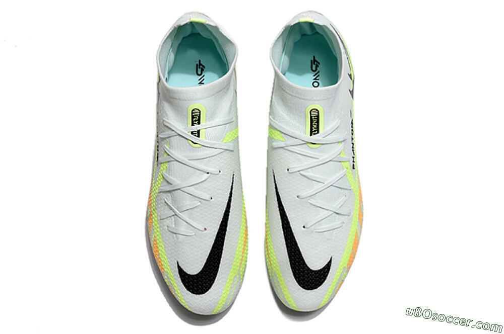 Nike Phantom GT 2 DF Elite FG Firm Ground Soccer Cleats - White/Green 4