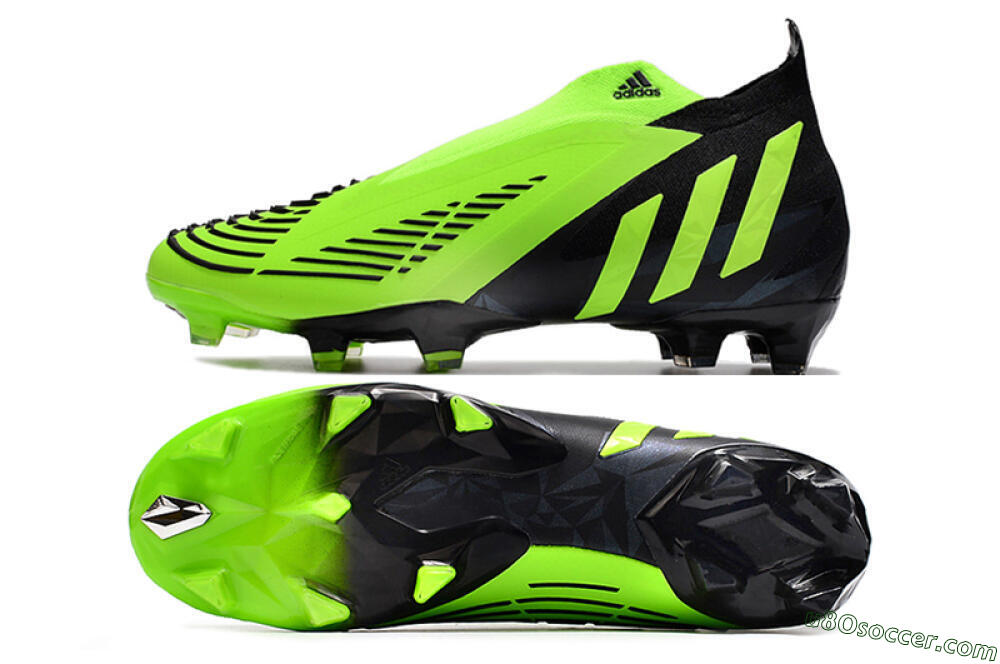 Adidas Predator Edge Geometric+ FG Firm Ground Soccer Cleats - Green/Black 0