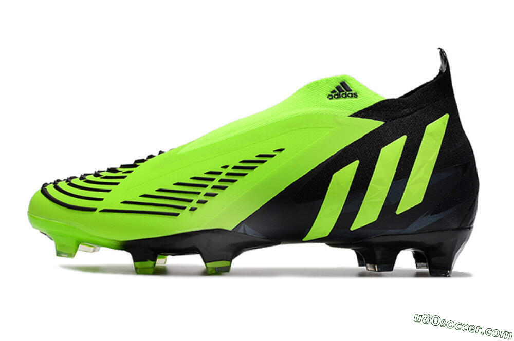 Adidas Predator Edge Geometric+ FG Firm Ground Soccer Cleats - Green/Black 2