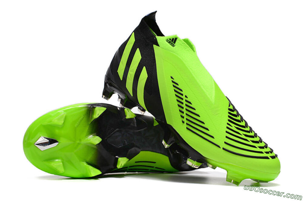 Adidas Predator Edge Geometric+ FG Firm Ground Soccer Cleats - Green/Black 3