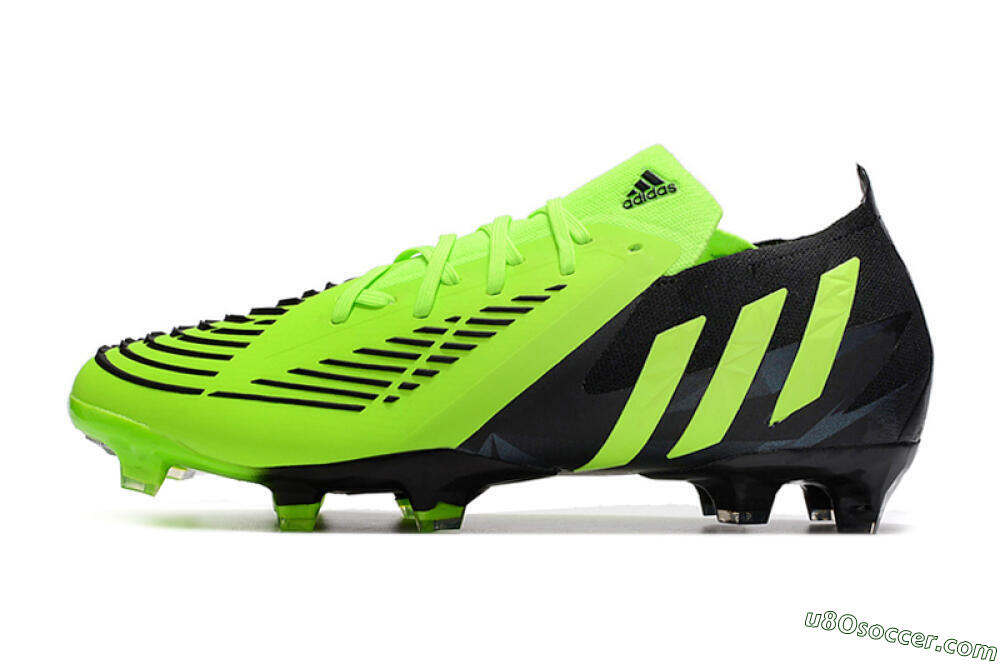 Adidas Predator Edge.1 Low FG Firm Ground Soccer Cleats - Green/Black 2