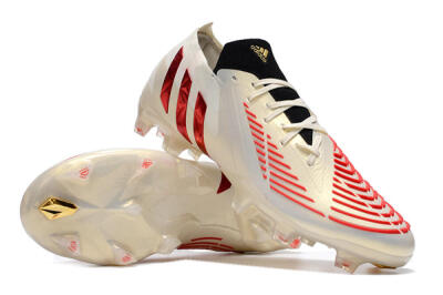 Adidas Predator Edge.1 Low FG Firm Ground Soccer Cleats - White/Red