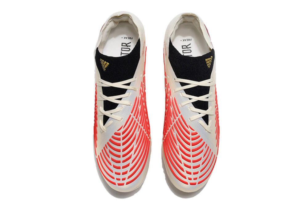 Adidas Predator Edge.1 Low FG Firm Ground Soccer Cleats - White/Red 5
