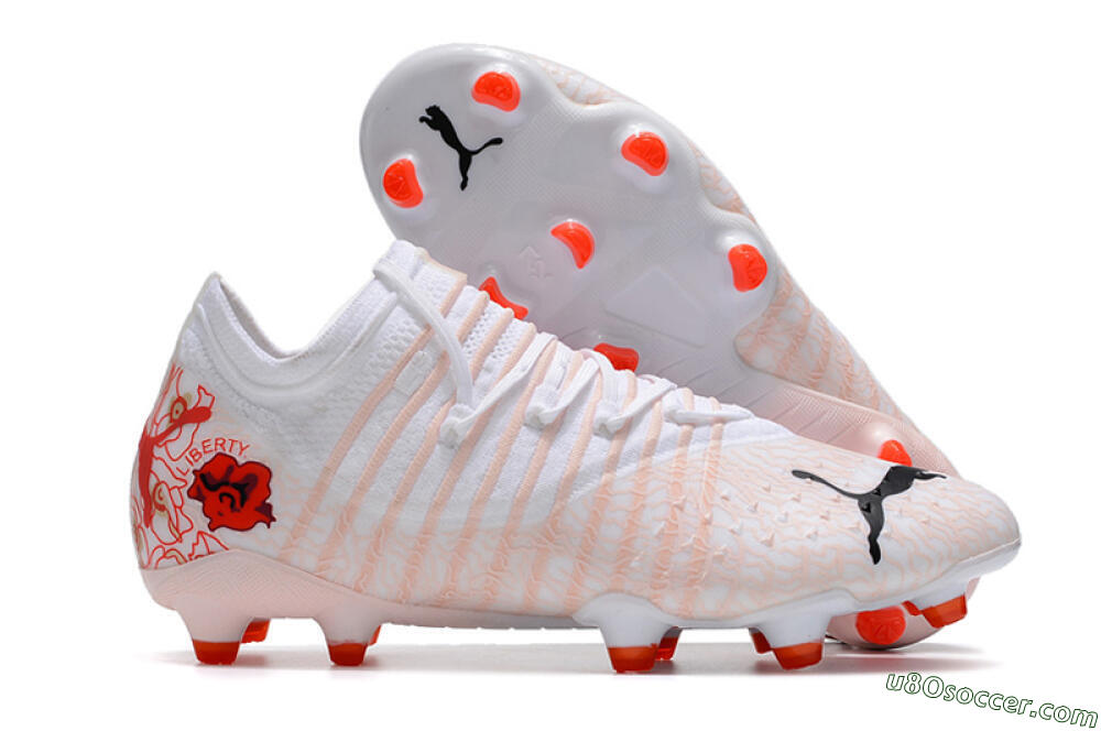 Puma Future Z 1.4 Liberty FG Firm Ground Soccer Cleats - White/Pink/Red 1