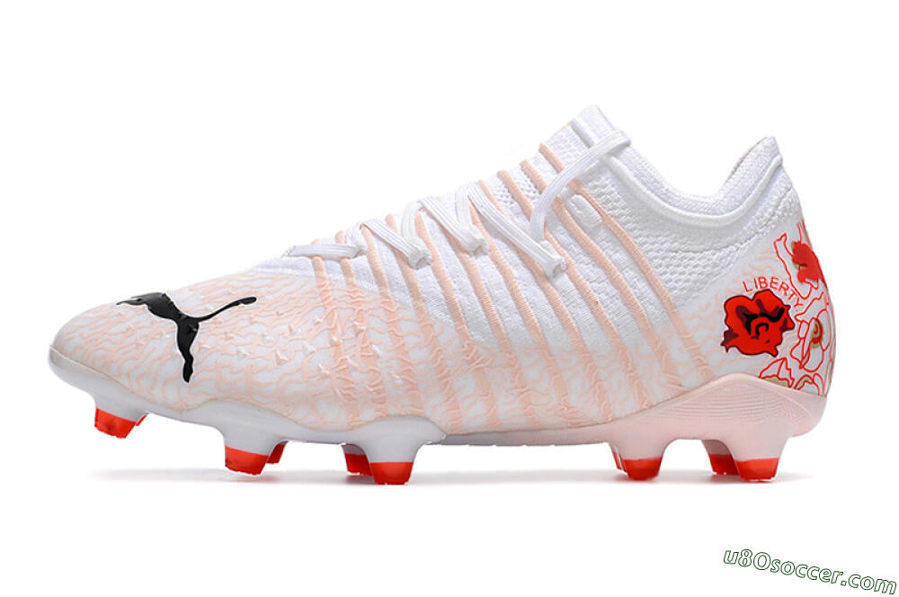 Puma Future Z 1.4 Liberty FG Firm Ground Soccer Cleats - White/Pink/Red 2