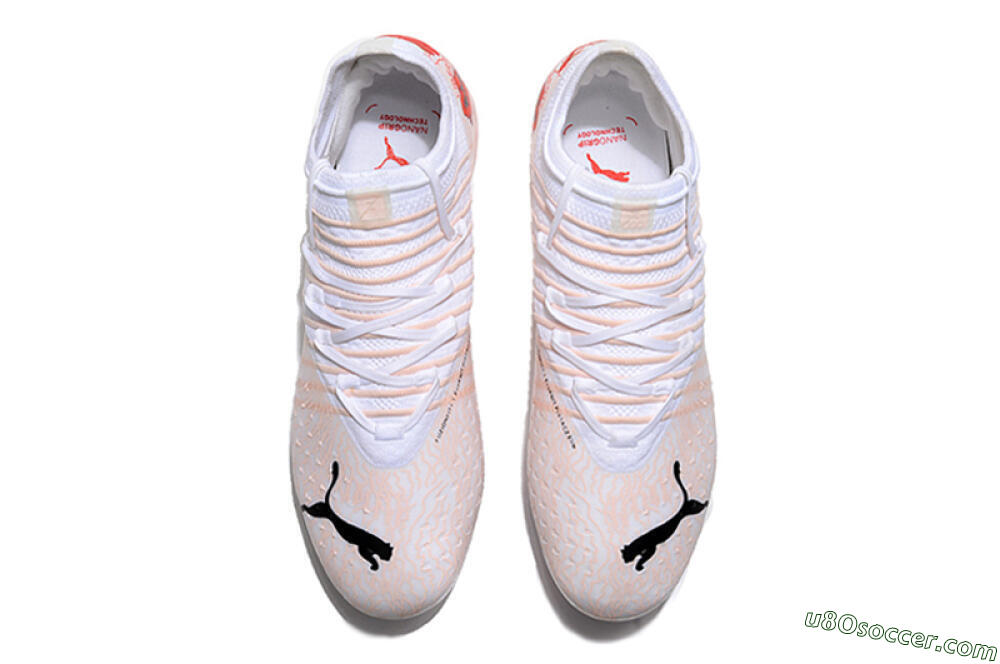 Puma Future Z 1.4 Liberty FG Firm Ground Soccer Cleats - White/Pink/Red 5