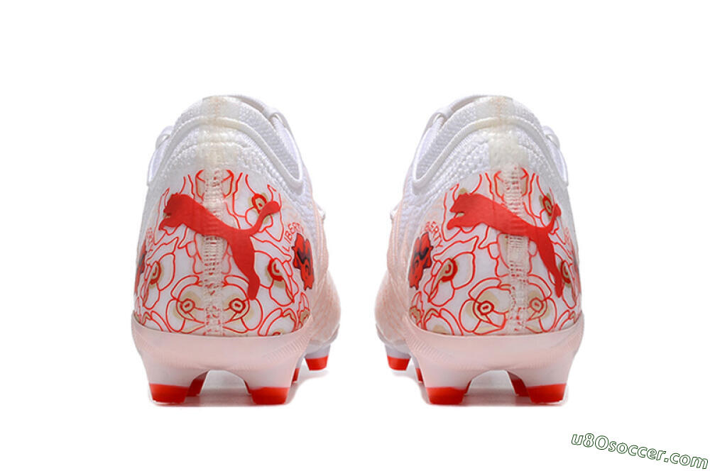 Puma Future Z 1.4 Liberty FG Firm Ground Soccer Cleats - White/Pink/Red 6