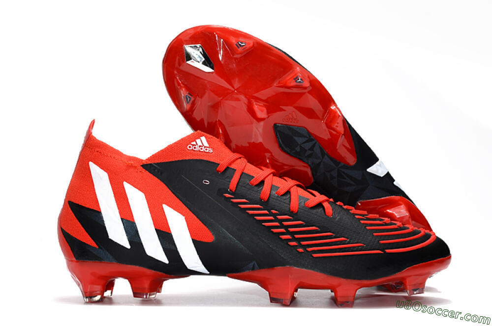 Adidas Predator Edge Geometric.1 FG Firm Ground Soccer Cleats - Red/Black/White 1