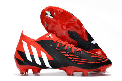 Adidas Predator Edge Geometric.1 FG Firm Ground Soccer Cleats - Red/Black/White