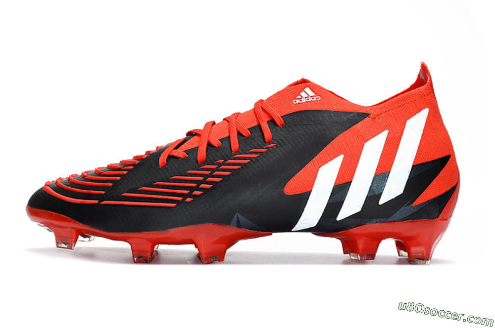 Adidas Predator Edge Geometric.1 FG Firm Ground Soccer Cleats - Red/Black/White 2