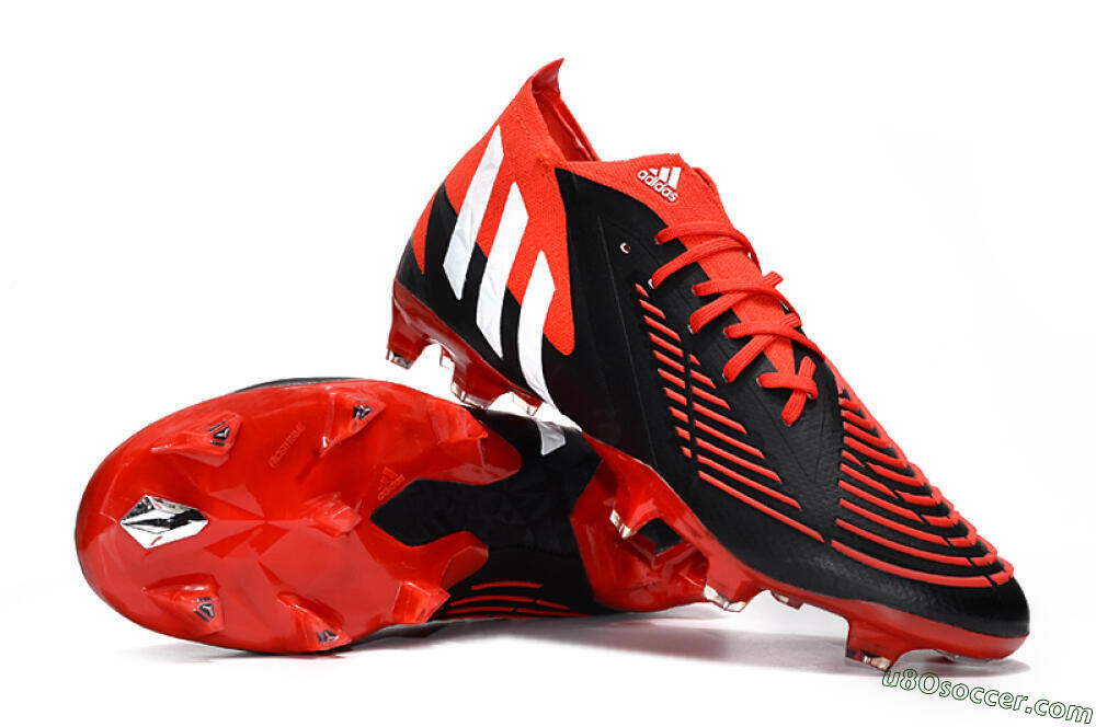 Adidas Predator Edge Geometric.1 FG Firm Ground Soccer Cleats - Red/Black/White 3