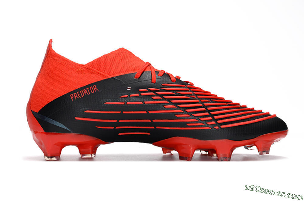 Adidas Predator Edge Geometric.1 FG Firm Ground Soccer Cleats - Red/Black/White 4