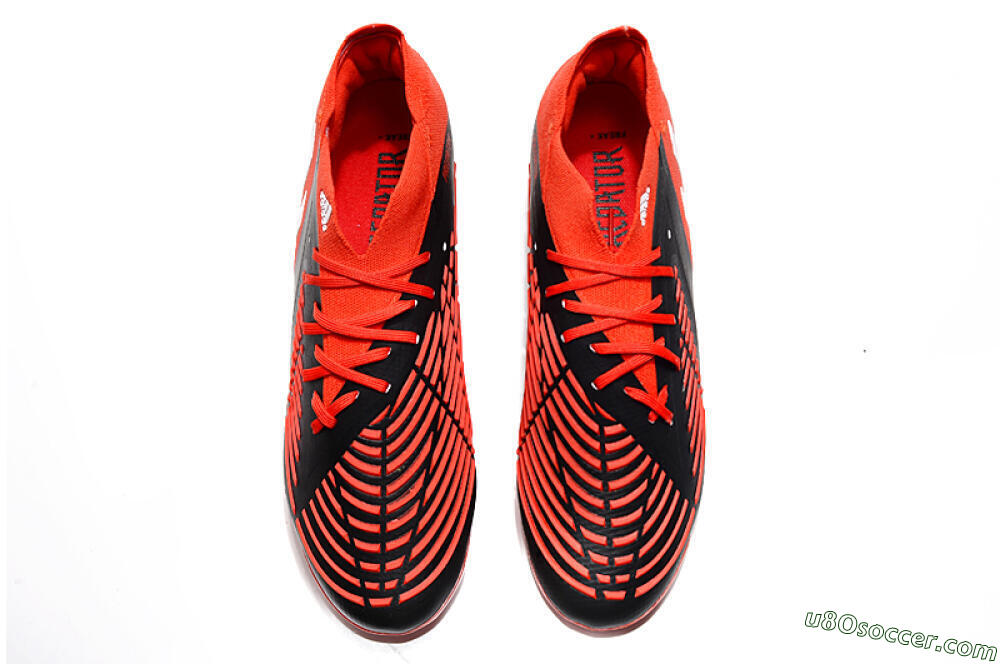 Adidas Predator Edge Geometric.1 FG Firm Ground Soccer Cleats - Red/Black/White 5