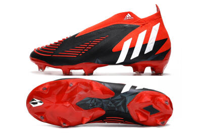Adidas Predator Edge Geometric+ FG Firm Ground Soccer Cleats - Red/Black/White