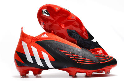Adidas Predator Edge Geometric+ FG Firm Ground Soccer Cleats - Red/Black/White