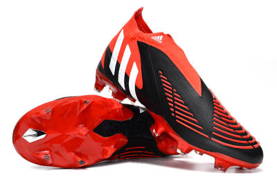 Adidas Predator Edge Geometric+ FG Firm Ground Soccer Cleats - Red/Black/White