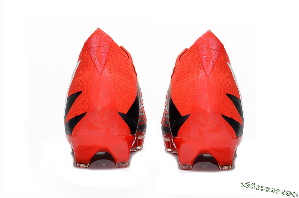 Adidas Predator Edge Geometric+ FG Firm Ground Soccer Cleats - Red/Black/White 6