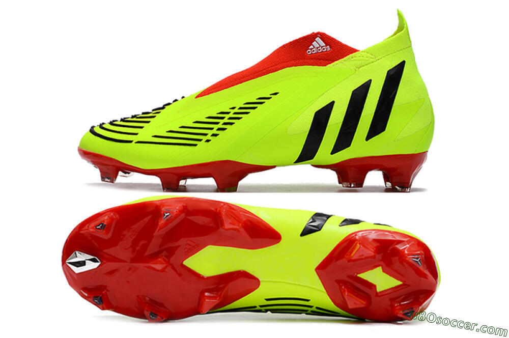 Adidas Predator Edge Geometric+ FG Firm Ground Soccer Cleats - Green/Red 0