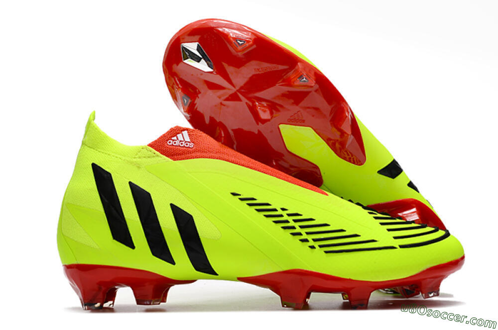 Adidas Predator Edge Geometric+ FG Firm Ground Soccer Cleats - Green/Red 1