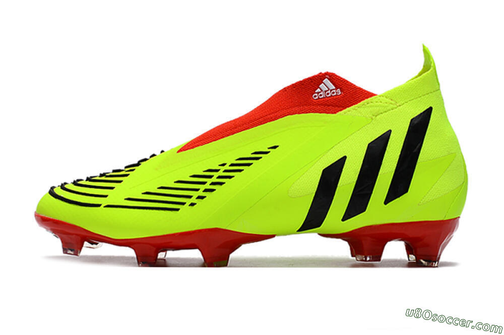 Adidas Predator Edge Geometric+ FG Firm Ground Soccer Cleats - Green/Red 2