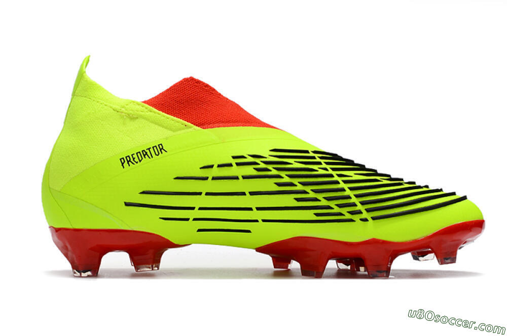 Adidas Predator Edge Geometric+ FG Firm Ground Soccer Cleats - Green/Red 4