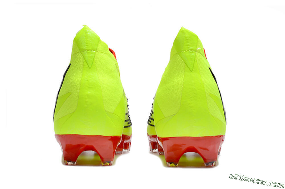 Adidas Predator Edge Geometric+ FG Firm Ground Soccer Cleats - Green/Red 6