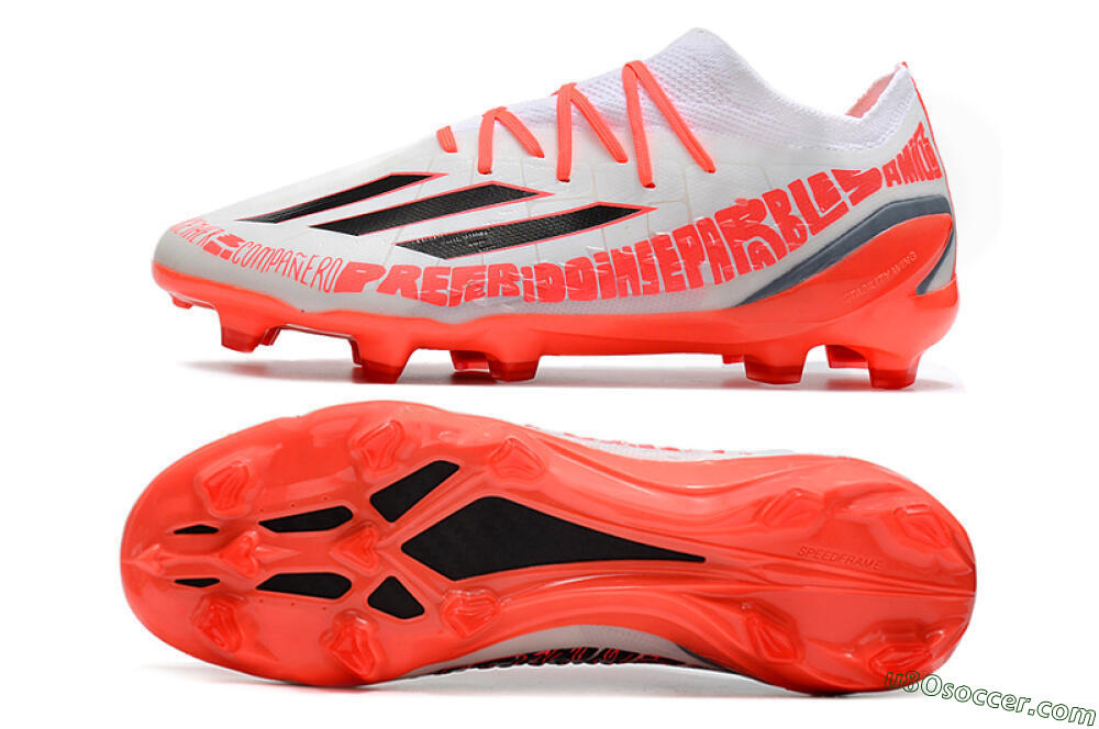 White and Orange FG Soccer Cleats: Adidas X Speedportal.1