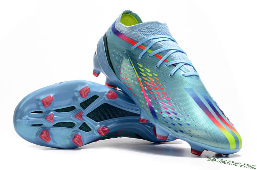 Adidas X Speedportal.1 FG Firm Ground Soccer Cleats - Blue/Pink 3