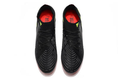 Adidas Predator Edge Geometric.1 Low FG Firm Ground Soccer Cleats - Black/Yellow/Red