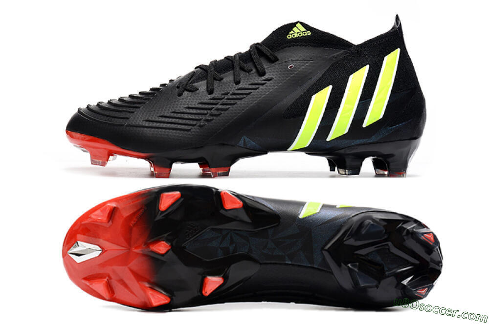 Adidas Predator Edge Geometric.1 FG Firm Ground Soccer Cleats - Black/Yellow/Red 0