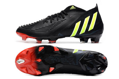 Adidas Predator Edge Geometric.1 FG Firm Ground Soccer Cleats - Black/Yellow/Red
