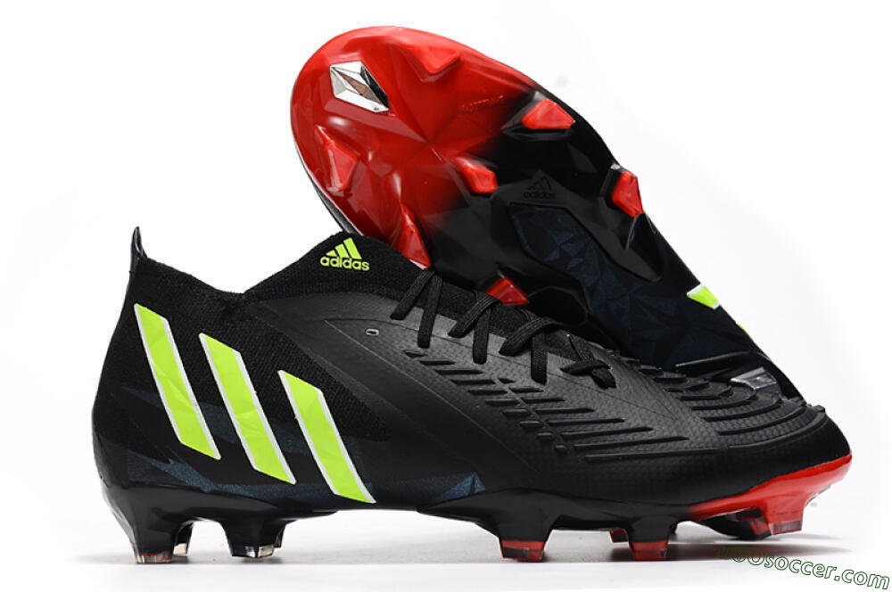 Adidas Predator Edge Geometric.1 FG Firm Ground Soccer Cleats - Black/Yellow/Red 1
