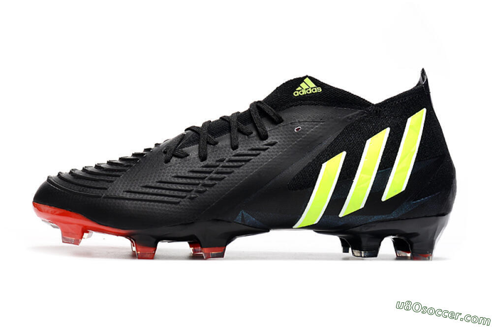 Adidas Predator Edge Geometric.1 FG Firm Ground Soccer Cleats - Black/Yellow/Red 2