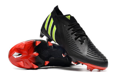 Adidas Predator Edge Geometric.1 FG Firm Ground Soccer Cleats - Black/Yellow/Red