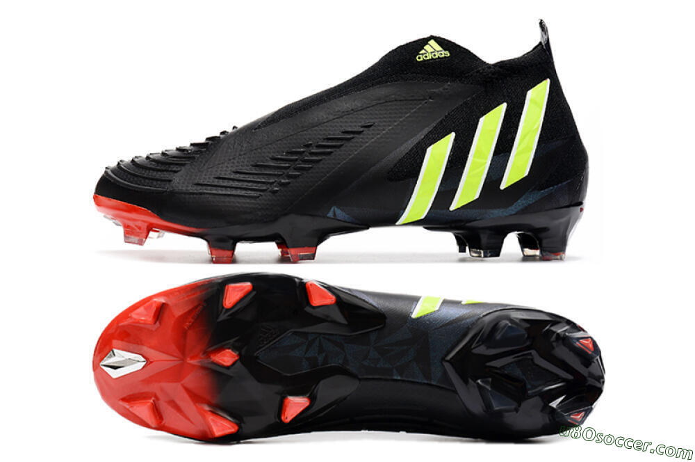 Adidas Predator Edge Geometric+ FG Firm Ground Soccer Cleats - Black/Yellow/Red 0