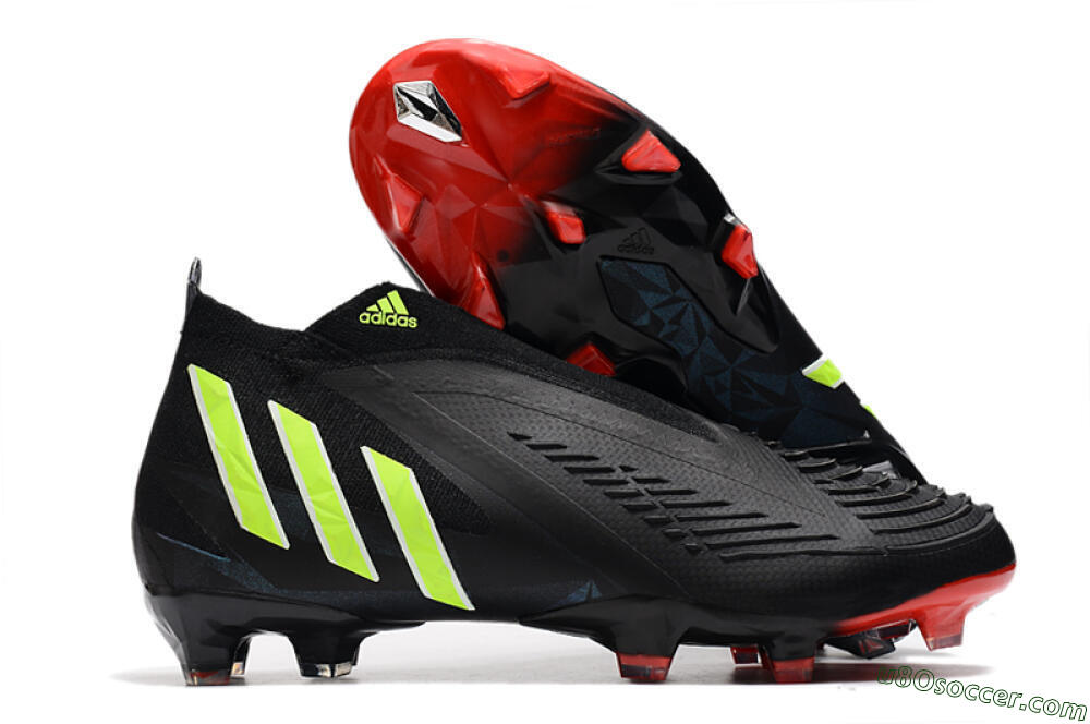 Adidas Predator Edge Geometric+ FG Firm Ground Soccer Cleats - Black/Yellow/Red 1
