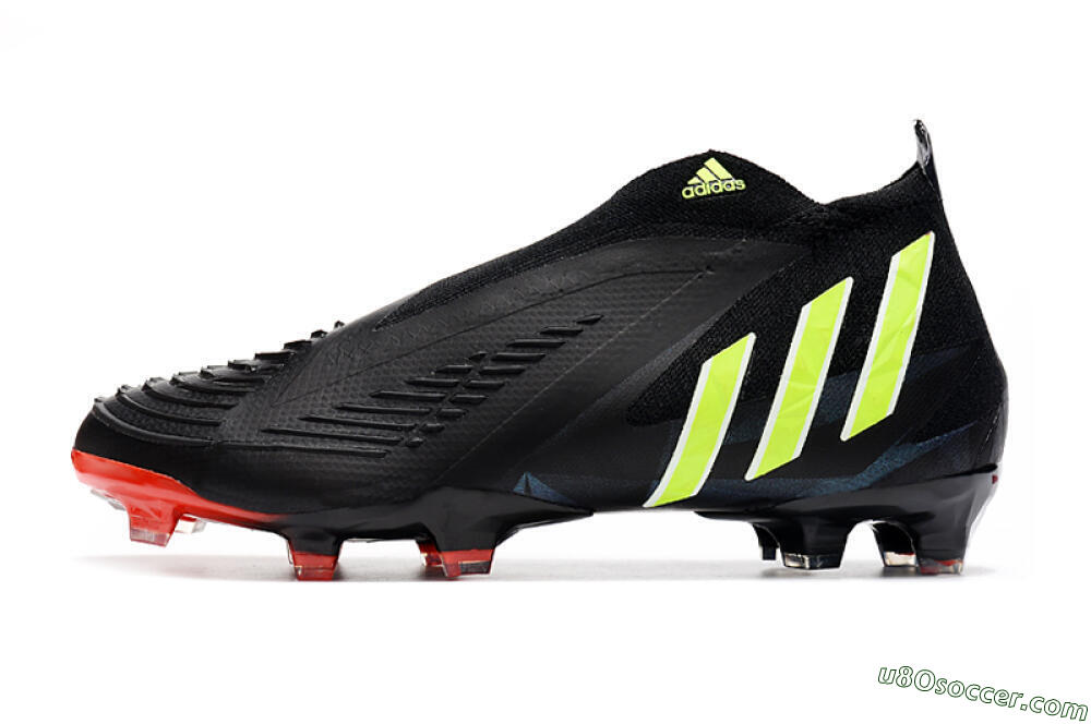 Adidas Predator Edge Geometric+ FG Firm Ground Soccer Cleats - Black/Yellow/Red 2