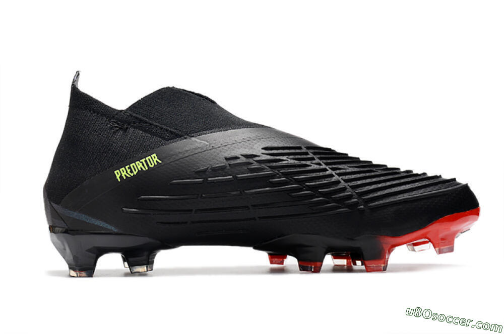 Adidas Predator Edge Geometric+ FG Firm Ground Soccer Cleats - Black/Yellow/Red 4